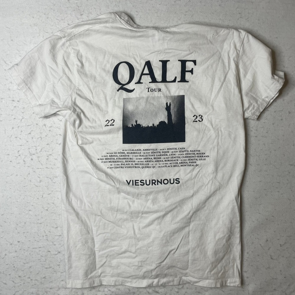 QALF TOUR 22 23 VIERSURNOUS White Graphic T‎ Shirt Mens Size Medium